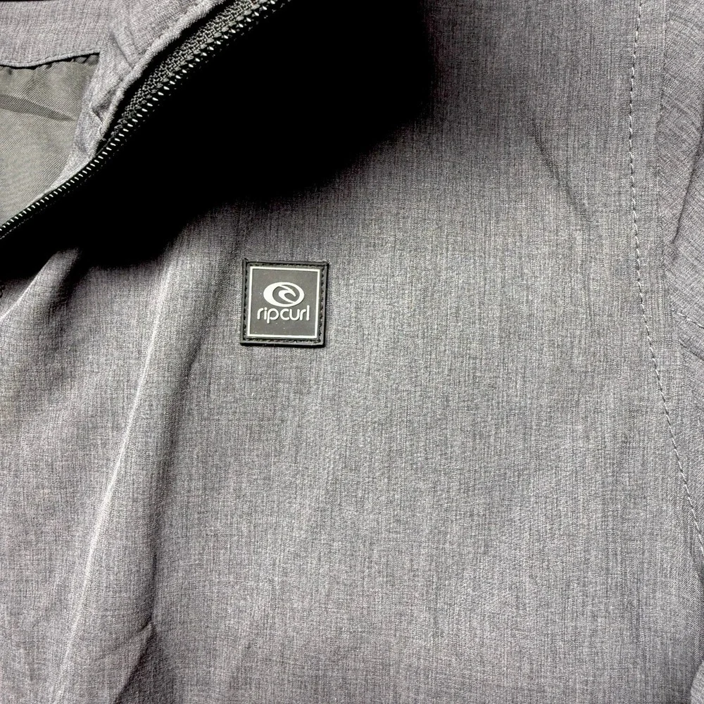 Rip Curl Anti Series Jacket Large Gray Hooded Windbreaker Surf Unisex Coastal‎